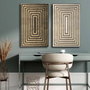 Wallity Conjunto de 2 Cuadros Decorativos sobre Lienzo Multicolor 45x70 cm